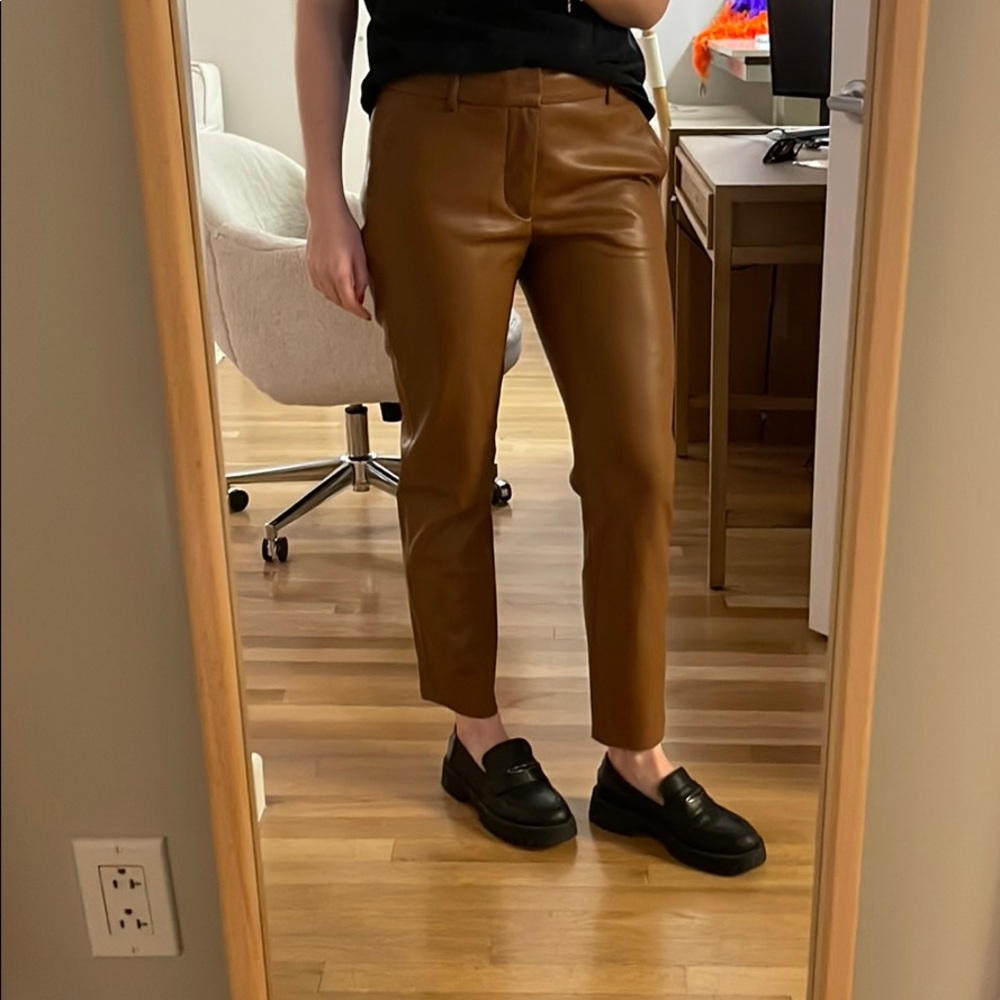 Faux leather pants
